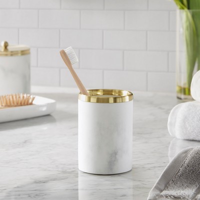 Olliix Corsica Gold Marbled Resin Tumbler Gold