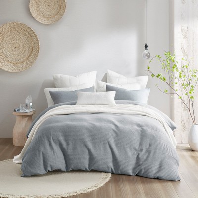 Olliix Ellis 3 Piece Duvet Set Heathered Gray