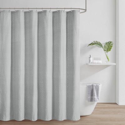 Olliix Calistoga Matelasse Shower Curtain Gray