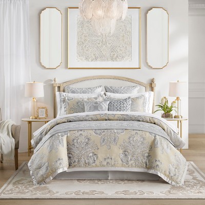 Olliix Loretta 4 Piece Comforter Set Beige