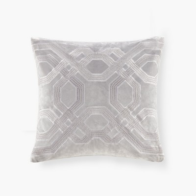 Olliix Biron Square Decor Pillow Silver