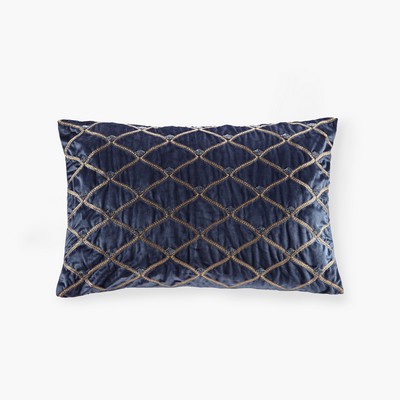 Olliix Aumont Oblong Decor Pillow Navy