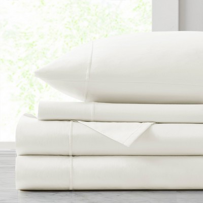 Olliix Luxury Egyptian 500TC Cotton Sheet Set White