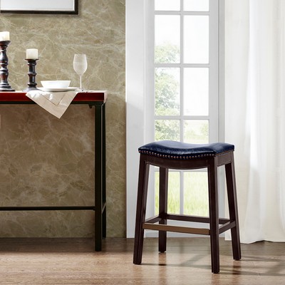 Olliix Belfast Saddle Counter Stool Navy