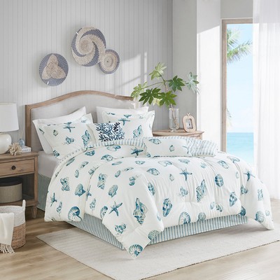 Olliix Beach House Comforter Set Blue