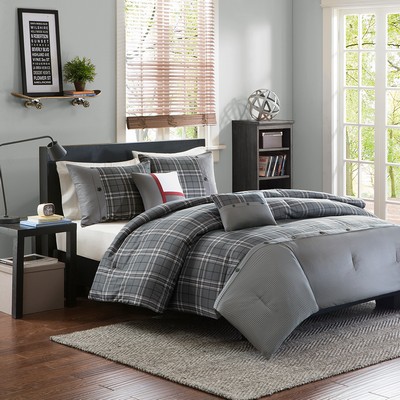 Olliix Daryl Comforter Set Grey