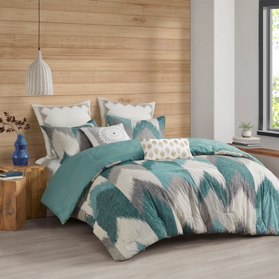 Olliix Alpine 3 Piece Comforter Mini Set Aqua