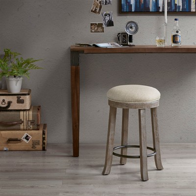 Olliix Oaktown Swivel Counter Stool Cream/Reclaimed Grey