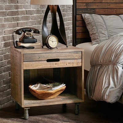 Olliix Renu Solid Wood Nightstand Natural