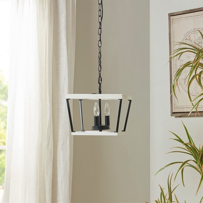 Olliix Adele Farmhouse Metal Pendant White/Black