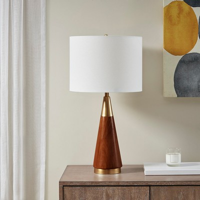 Olliix Chrislie Triangular Table Lamp Gold/Brown