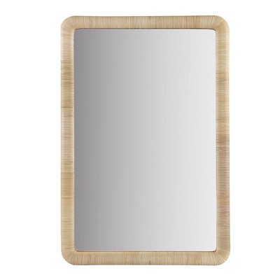 Olliix Nova Natural Rattan Rectangle Wall Mirror Natural