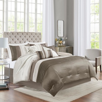 Olliix Amherst 7 Piece Comforter Set Natural