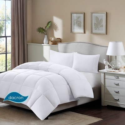 Olliix Northfield Cotton Twill Stain Release Down Blend Comforter White