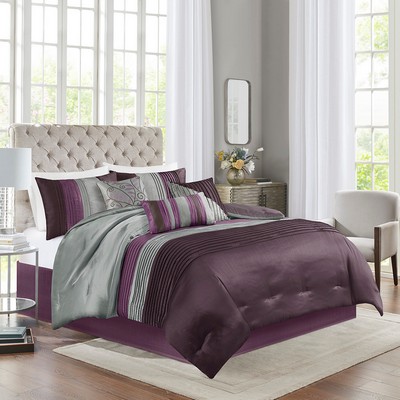 Olliix Amherst 7 Piece Comforter Set Purple