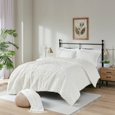 Olliix Norfolk Ultra Plush Comforter Mini Set Ivory