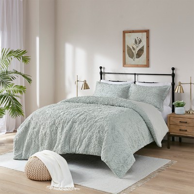 Olliix Norfolk Ultra Plush Comforter Mini Set Grey