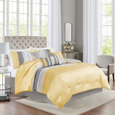 Olliix Amherst 7 Piece Comforter Set Yellow