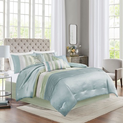 Olliix Amherst 7 Piece Comforter Set Green