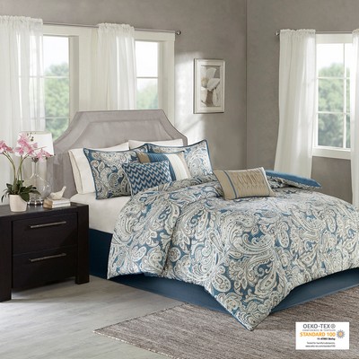 Olliix Gabby 7 Piece Comforter Set Blue