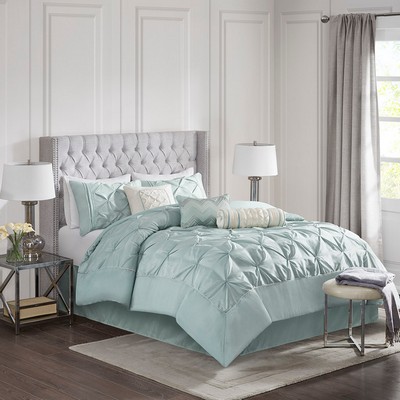 Olliix Laurel 7 Piece Tufted Comforter Set Seafoam