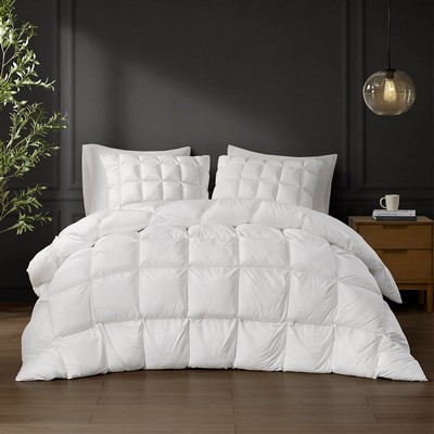 Olliix Stay Puffed Overfilled Down Alternative Comforter White