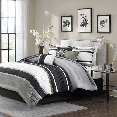 Olliix Blaire 7 Piece Comforter Set Grey