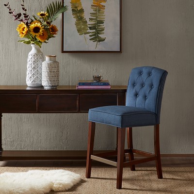 Olliix Marian Tufted Counter Stool Navy