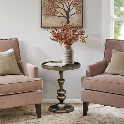 Olliix Del Mar Pedestal Accent Table Bronze