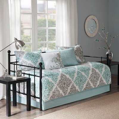 Olliix Claire 6 Piece Reversible Daybed Cover Set Aqua