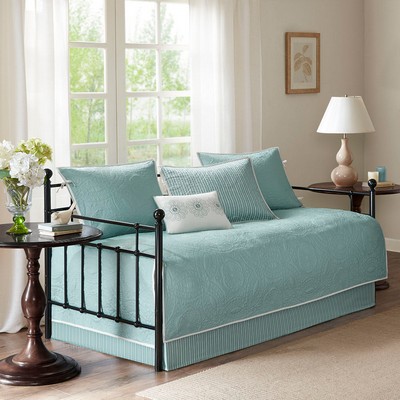 Olliix Peyton 6 Piece Reversible Daybed Cover Set Blue