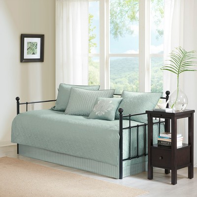 Olliix Quebec 6 Piece Reversible Daybed Cover Set Seafoam