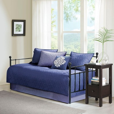 Olliix Quebec 6 Piece Reversible Daybed Cover Set Navy