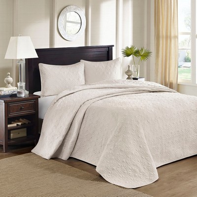 Olliix Quebec Reversible Bedspread Set Cream