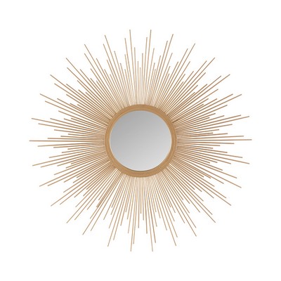 Olliix Fiore Sunburst Wall Decor Mirror 29.5inD Gold