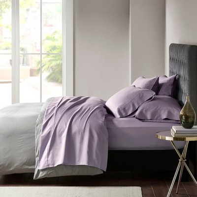 Olliix 800 Thread Count Cotton Blend Sateen Sheet Set Purple