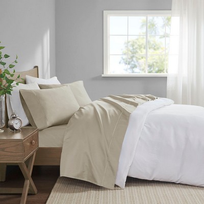 Olliix 600 Thread Count Pima Cotton Sheet Set Sand