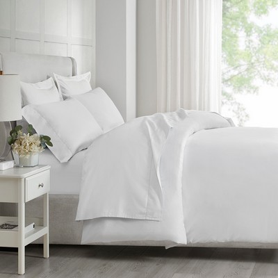 Olliix 500 Thread Count Egyptian Cotton Deep Pocket Sheet Set White