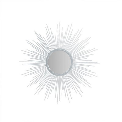 Olliix Fiore Sunburst Wall Decor Mirror 29.5inD Silver