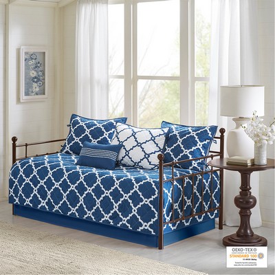 Olliix Merritt 6 Piece Reversible Daybed Set Navy