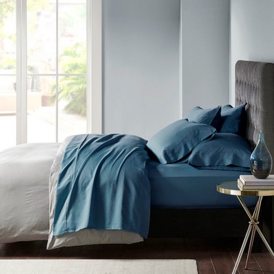 Olliix 800 Thread Count Cotton Blend Sateen Sheet Set Teal