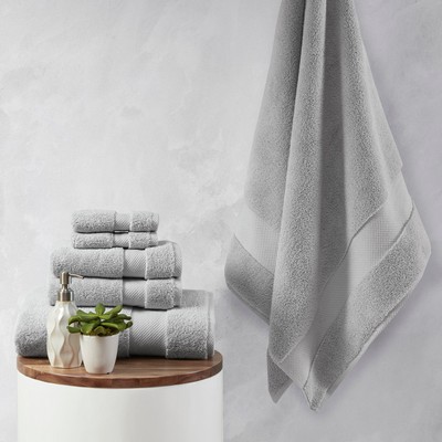 Olliix Splendor 1000gsm 100% Cotton 6 Piece Towel Set Grey