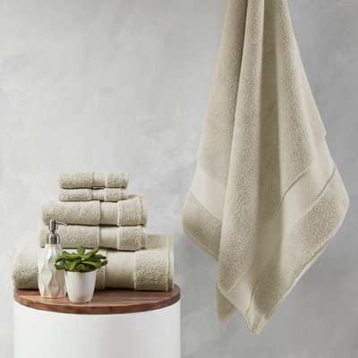 Olliix Splendor 1000gsm 100% Cotton 6 Piece Towel Set Natural