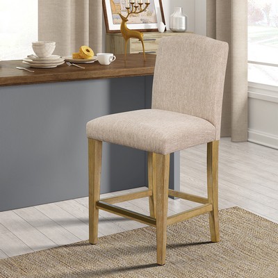 Olliix Connor Upholstered Counter stool 25inH Tan