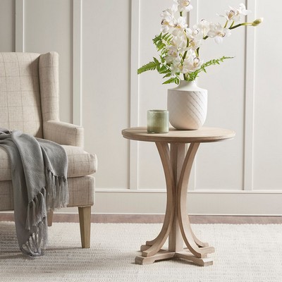 Olliix Fatima Round Accent Table Reclaimed Wheat