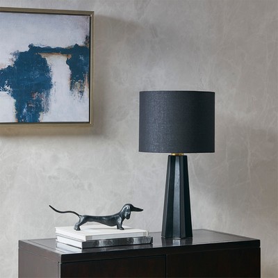 Olliix Athena Geometric Ceramic Table Lamp Black