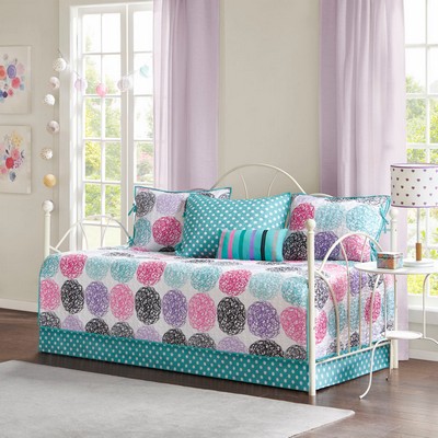 Olliix Carly Reversible 6 Piece Daybed Set Purple