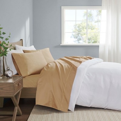 Olliix 600 Thread Count Pima Cotton Sheet Set Gold