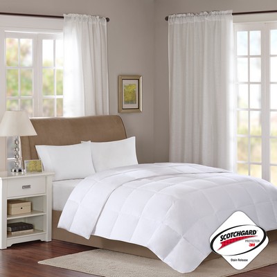 Olliix Level 1 Oversized Cotton Sateen Down Comforter White