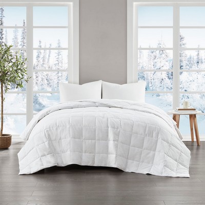 Olliix Four Seasons Goose Feather and Down Filling All Seasons Blanket White